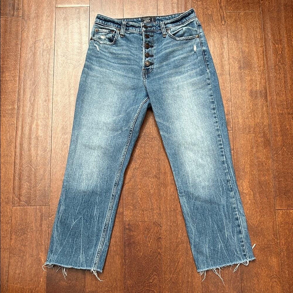 Abercrombie & Fitch Simone High Rise Ankle Straight Button Fly, Size 27/4r